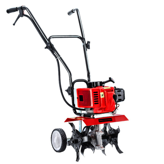 Giantz 65CC Tiller Garden Cultivator Rototiller 4 Blades Soil Plower Mini Rotary Hoe