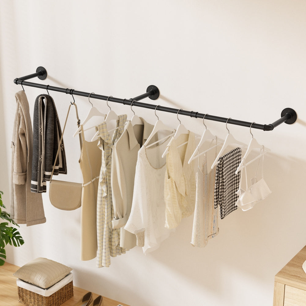 Artiss Clothes Rack Airer Floating Shelf Metal