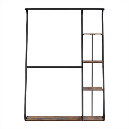 Artiss Wardrobe Clothes Rack Airer 4-Tier Walnut