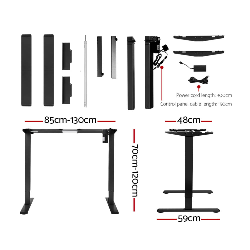 Artiss Standing Desk Motorised Walnut 140CM