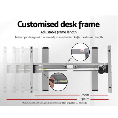 Artiss Standing Desk Motorised 120CM White Oak