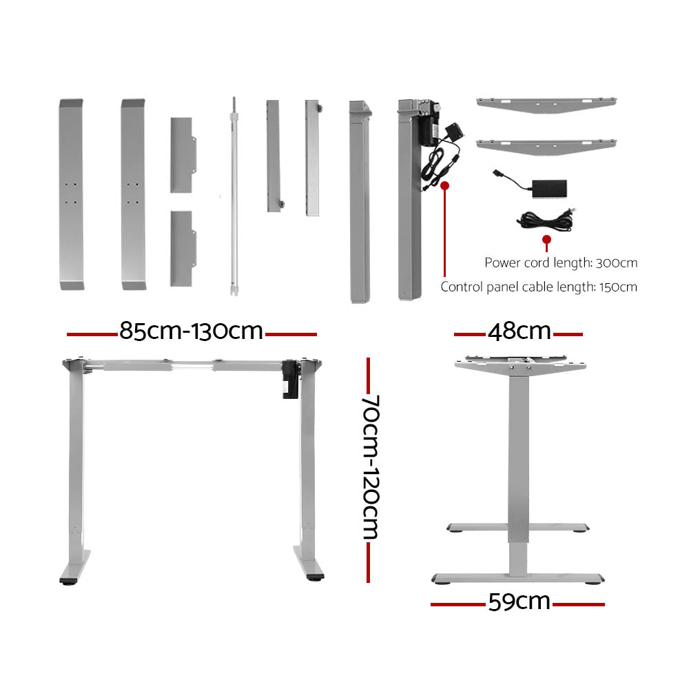 Artiss Standing Desk Motorised 140CM White Oak