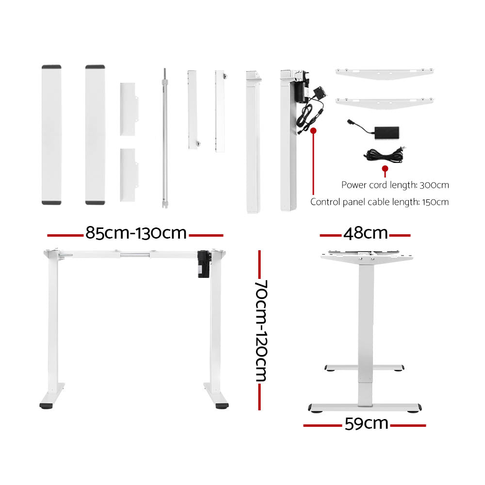 Artiss Standing Desk Motorised Sit Stand Desks Walnut 120CM