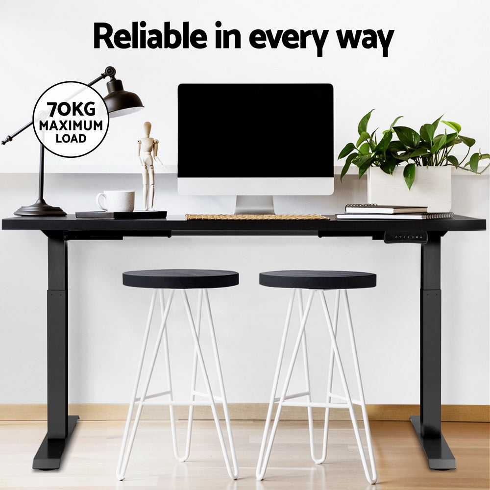 Artiss Standing Desk Motorised Dual Motor Black 140CM