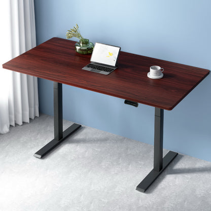 Artiss Standing Desk Motorised Dual Motor Walnut 140CM