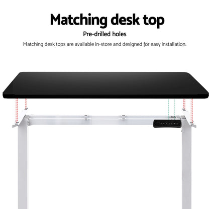 Artiss Standing Desk Frame Only Dual Motor Motorised White