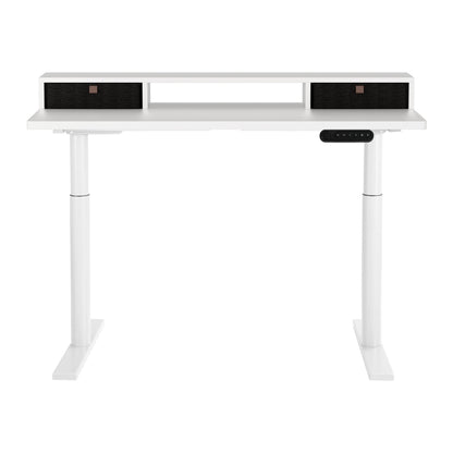 Artiss Electric Standing Desk with Storage Rack Shelf Drawers White 120CM