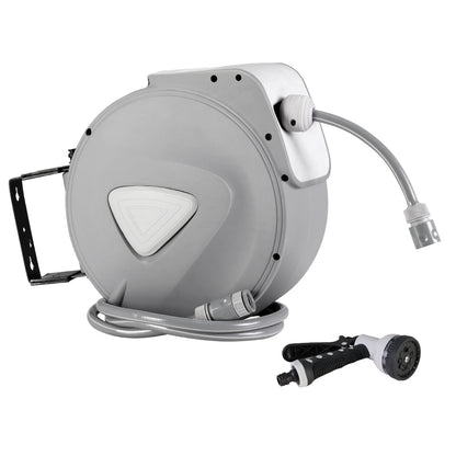 Water Hose Reel 10M Retractable Auto Rewind Garden Spray Gun