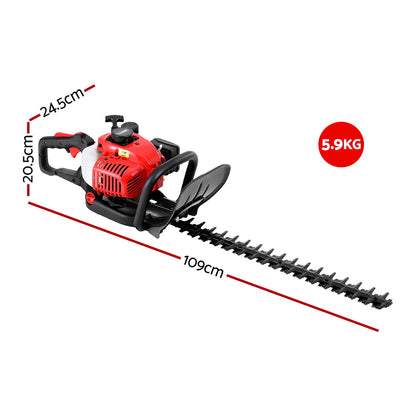 Giantz 25.4CC Petrol Hedge Trimmer 24" Dual Blade Tree Grass Garden Tool