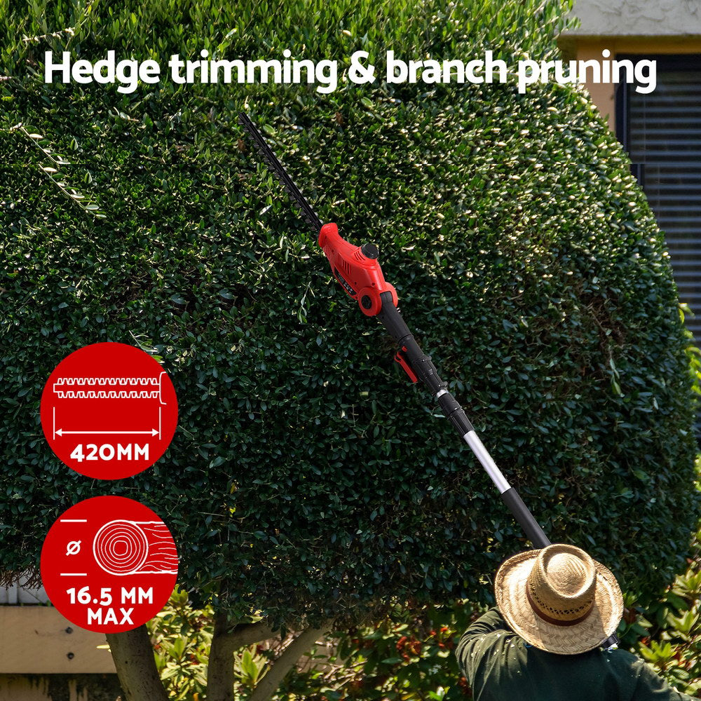 Giantz Cordless Pole Hedge Trimmer Garden Pruner Electric Cutter