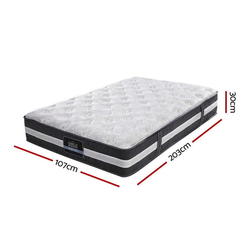 Giselle Bedding 30cm Mattress Pocket Spring King Single