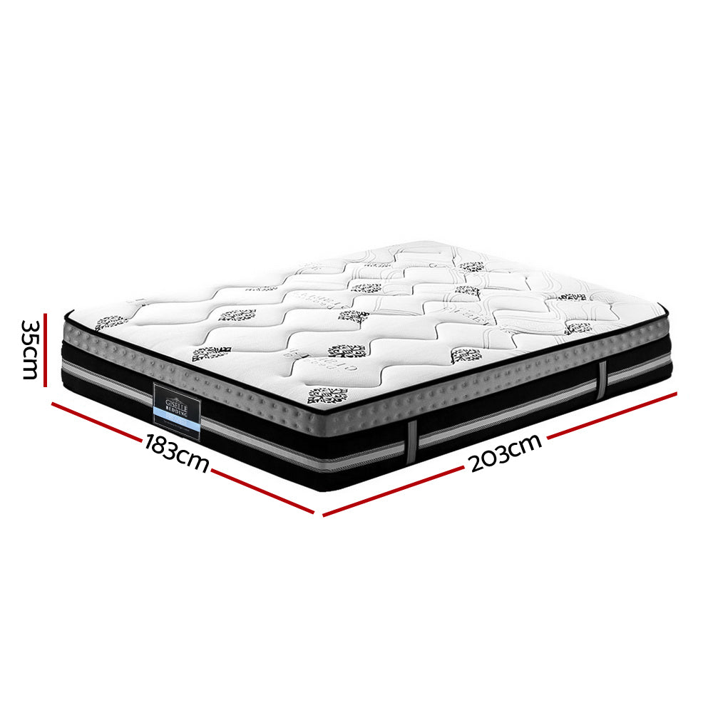 Giselle Bedding Galaxy Euro Top Cool Gel Pocket Spring Mattress 35cm Thick King