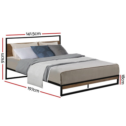 Artiss Bed Frame Double Size Metal Frame DANE