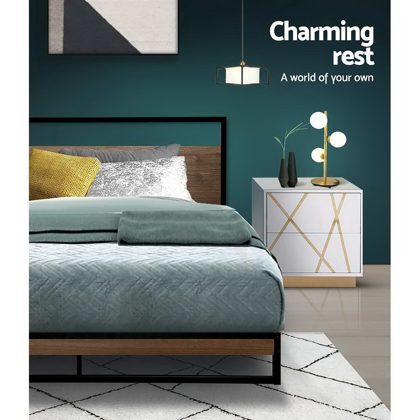 Artiss Bed Frame Metal Frame DANE - King Single