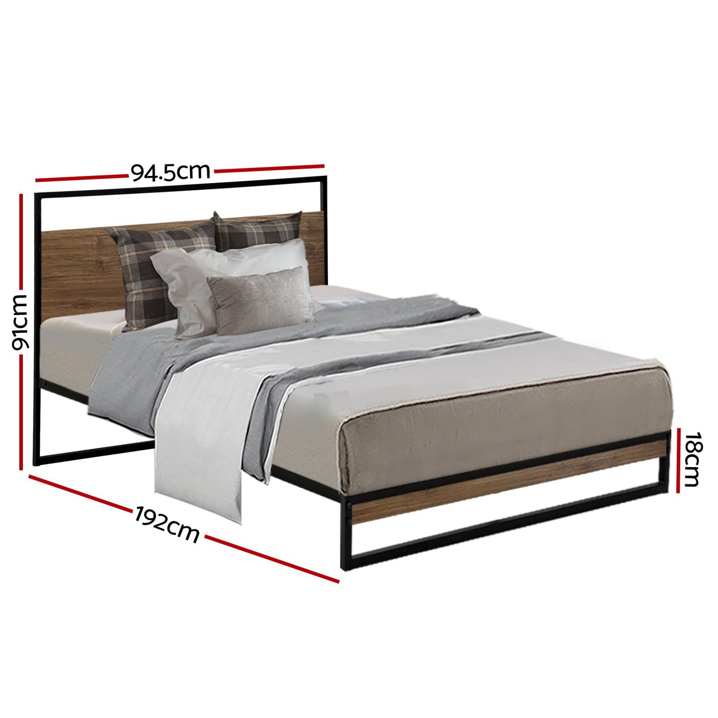 Artiss Bed Frame Single Size Metal Frame DANE