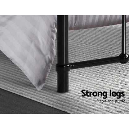 Artiss Bed Frame Metal Frames LEO - Double (Black)