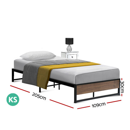 Artiss Bed Frame Metal Frame Bed Base OSLO - King Single