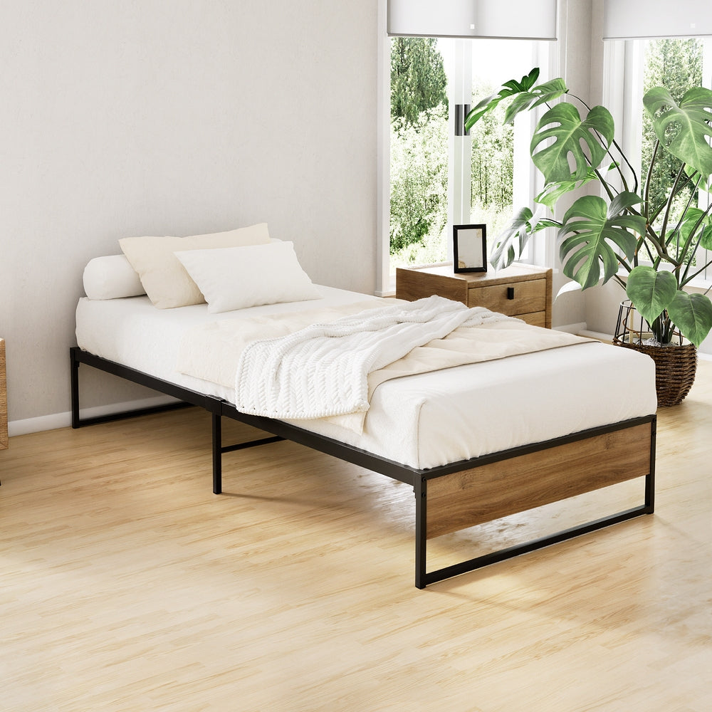 Artiss Bed Frame Metal Frame Bed Base OSLO - Single