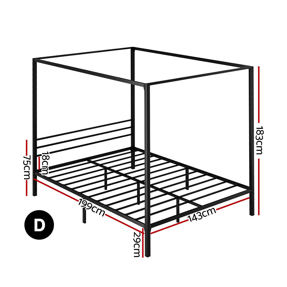 Artiss Bed Frame Double Size Metal Frame POCHY