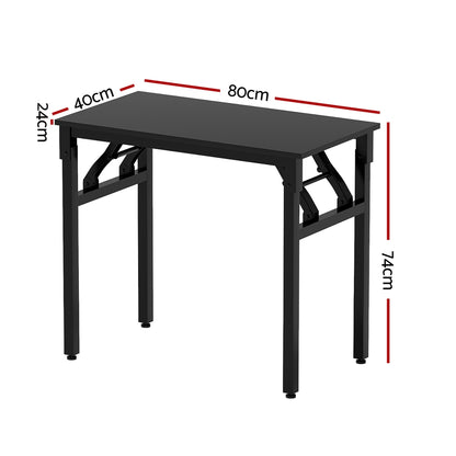 Artiss Computer Desk Foldable Balck 80CM