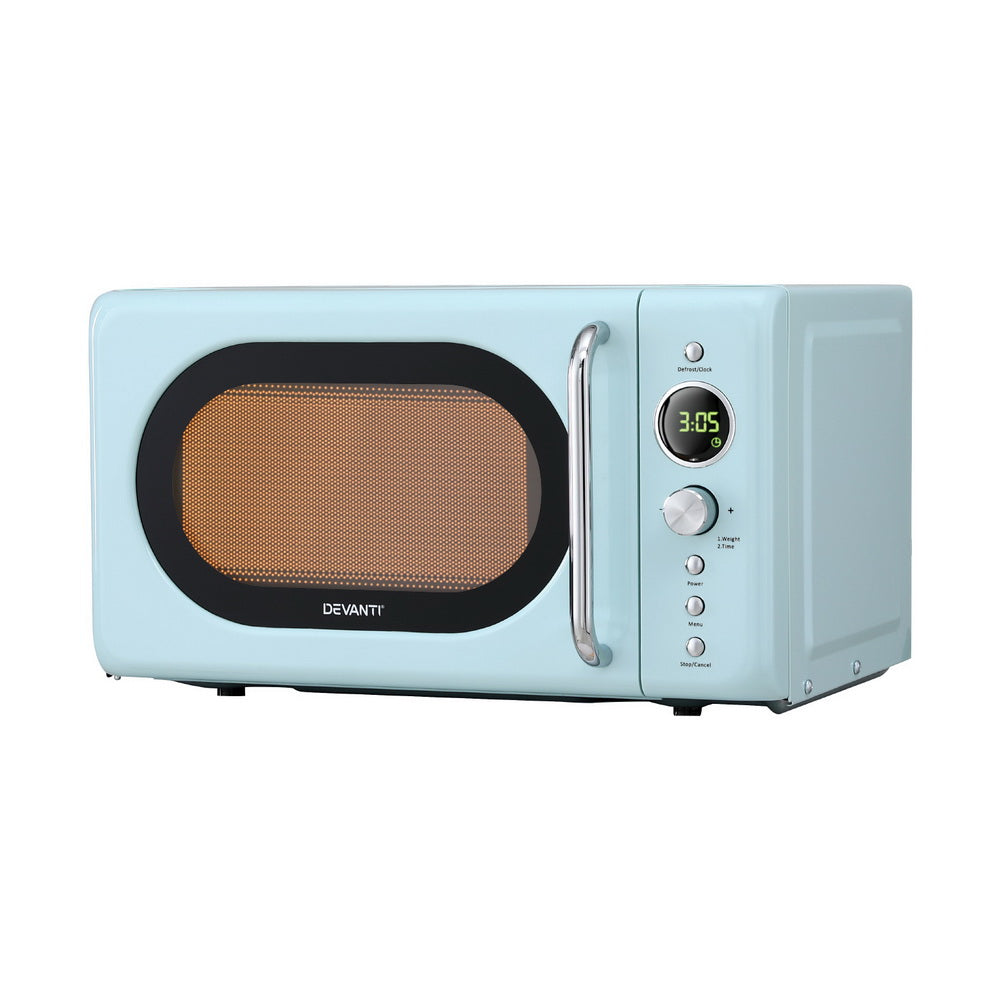 Devanti 20L Microwave Oven 800W Blue