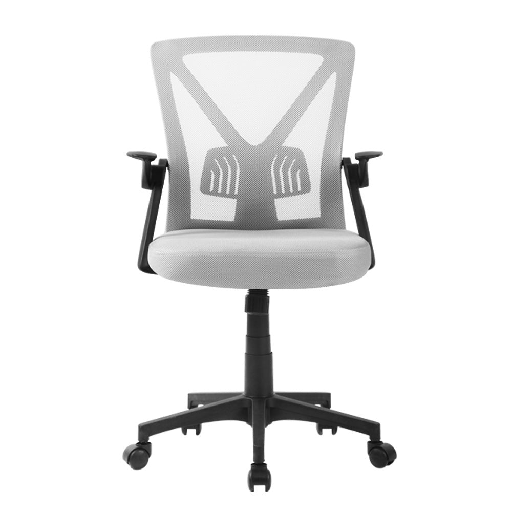 Artiss Mesh Office Chair Mid Back Grey