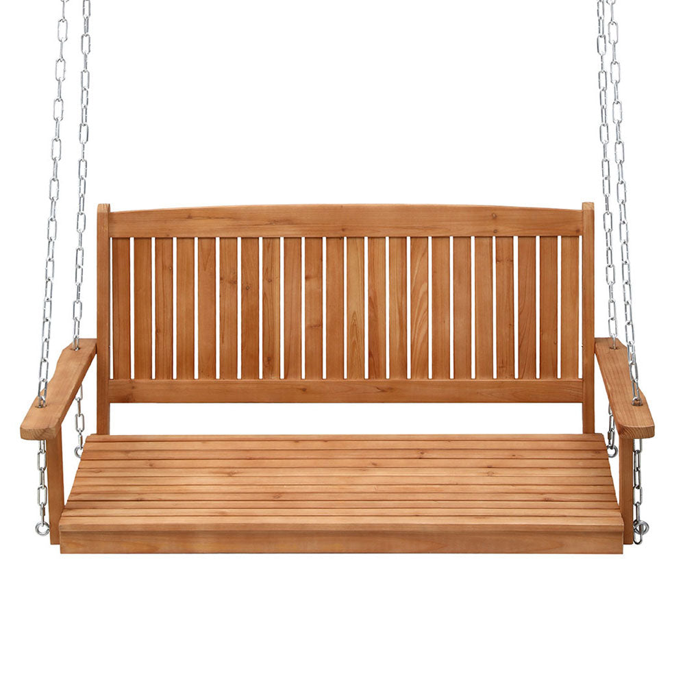 Gardeon Porch Swing Chair With Chain Outdoor Furniture Wooden Bench 2 Seater