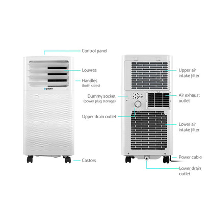 Devanti Portable Air Conditioner 7000BTU