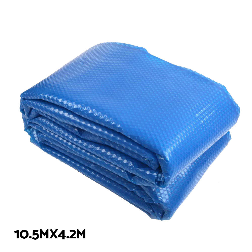 Aquabuddy Pool Cover 500 Micron 10.5x4.2m Swimming Pool Solar Blanket 5.5m Roller