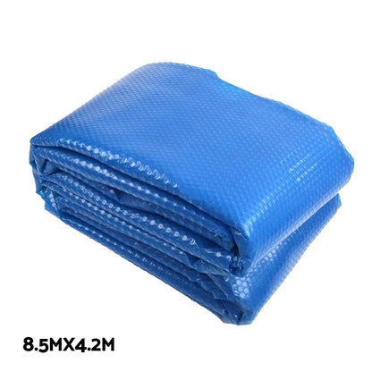 Aquabuddy Pool Cover 500 Micron 8.5x4.2m Swimming Pool Solar Blanket 5.5m Roller