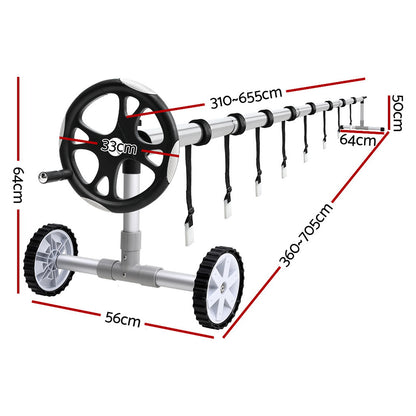 Aquabuddy Pool Cover Roller 6.55m Adjustable Swimming Pool Solar Blanket Reel