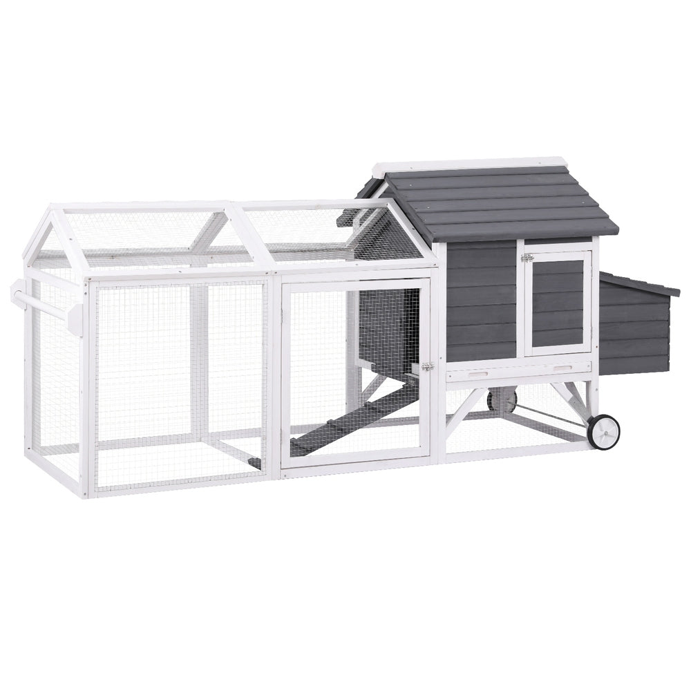 i.Pet Chicken Coop Rabbit Hutch Extra Large Wooden Run Bunny Cage House Outdoor