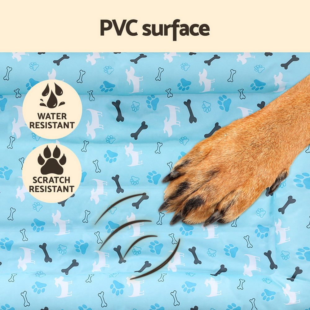 i.Pet Pet Cooling Mat Gel Dog Cat Self-cool Puppy Pad Large Bed Summer Blue