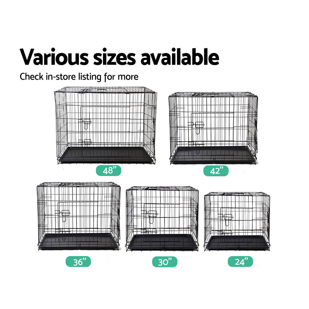 i.Pet 48" Dog Cage Crate Large Kennel 3 Doors