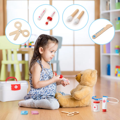 Keezi Kids Doctor Nurse Medical Case Pretend Play Set Stethoscope Medicine Toys