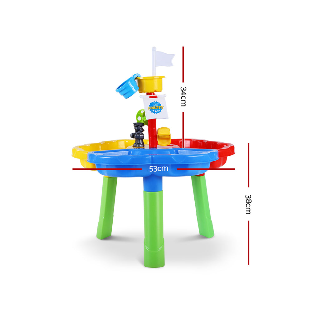 Keezi Kids Sandpit Pretend Play Set Outdoor Sand Water Table Beach Toy