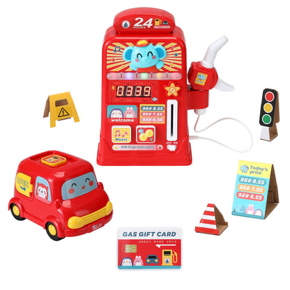 Keezi Kids Gas Petrol Station Pumper Pretend Play Toys Car Music Card Playset