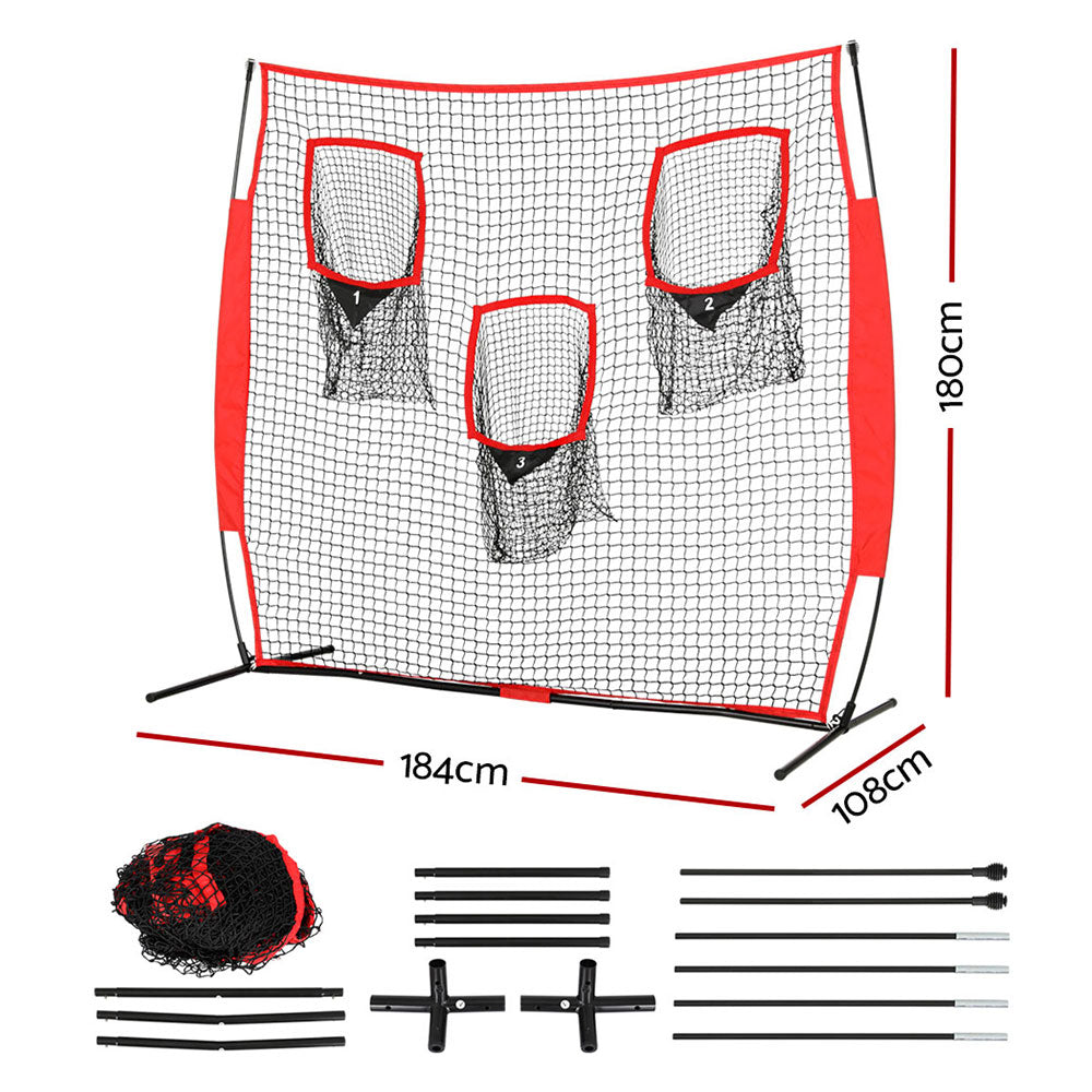 Everfit 1.8m Football Soccer Net Portable Goal Net Training 3 Target Zone