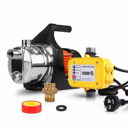 Giantz Garden Water Pump High Pressure 1500W Tank Rain Farm Irrigation House Yellow