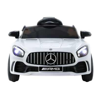 Kids Electric Ride On Car Mercedes-Benz AMG GTR Licensed Toy Cars Remote White