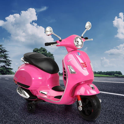 Kids Electric Ride On Car Motorcycle Motorbike Vespa Licensed GTS Pink