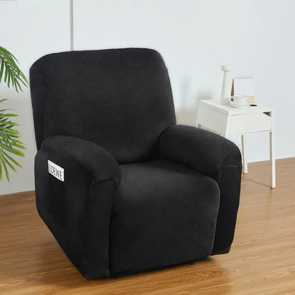 Artiss Recliner Chair Covers 1 Seater Velvet Black