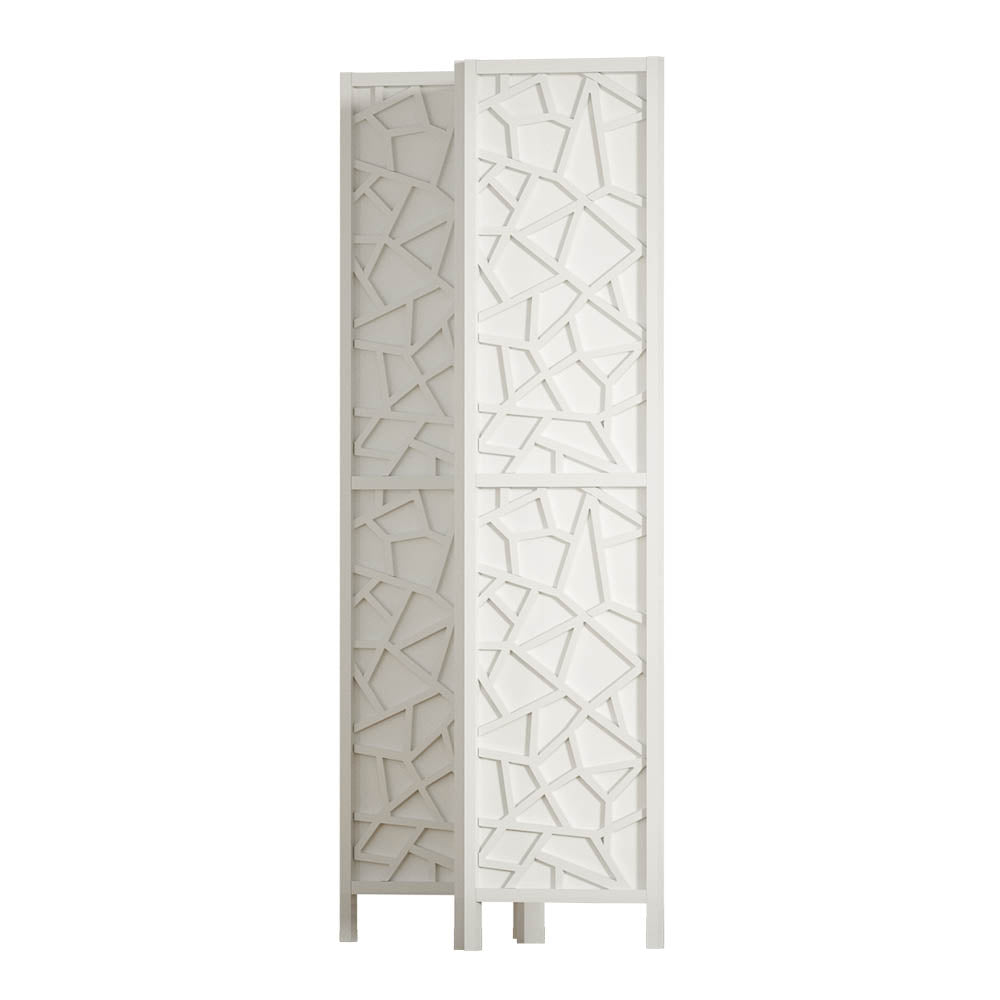 Artiss 4 Panel Room Divider Screen 162x170cm Clover White