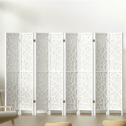 Artiss 8 Panel Room Divider Screen 325x170cm Clover White