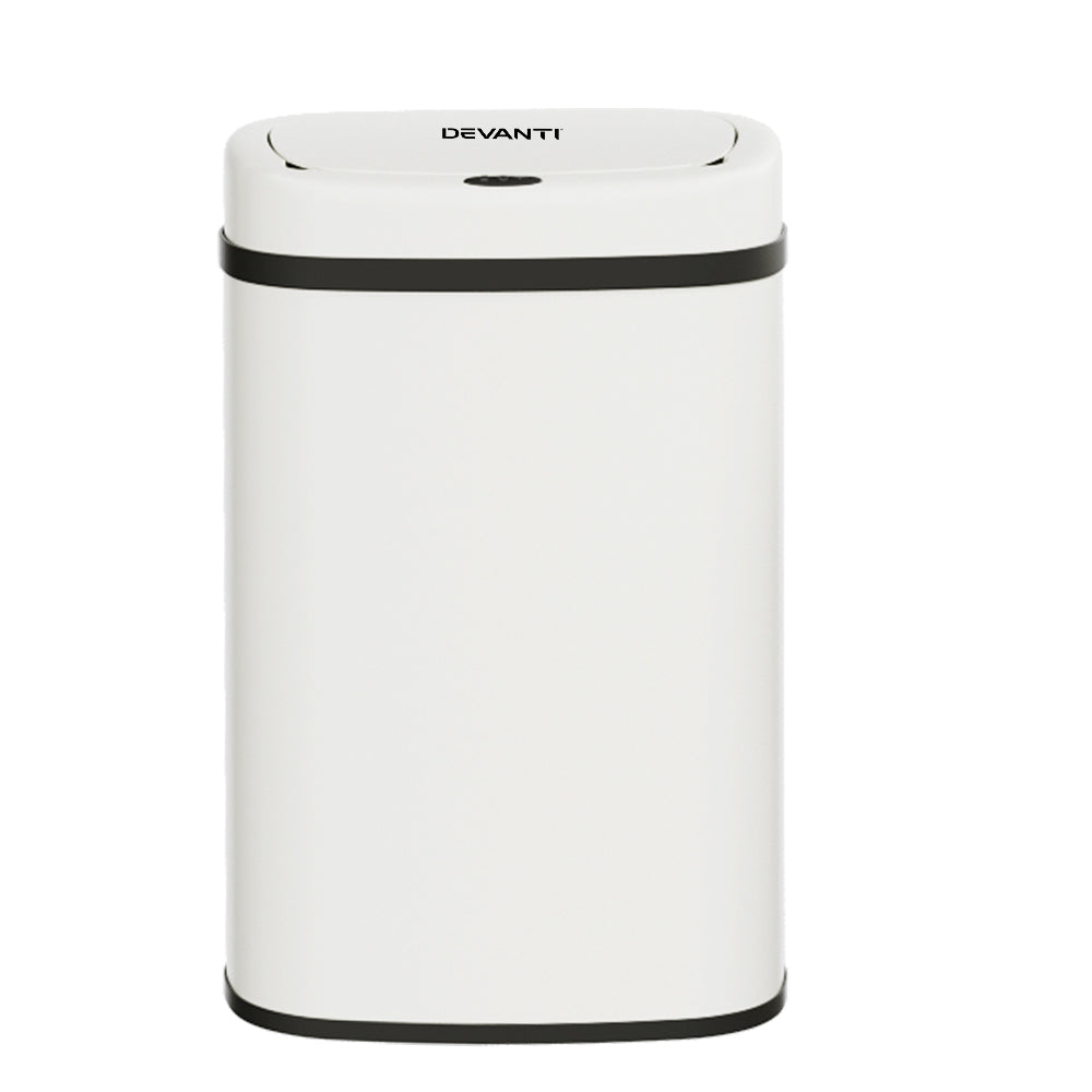 Devanti 50L Sensor Bin Motion Rubbish Automatic White