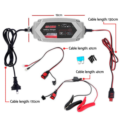 12V Automatic Car Battery Charger 6V 3.5Amp Vehicle Truck Chargers AGM