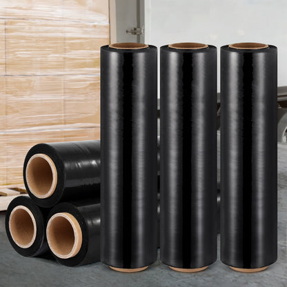 500mm x 400m Stretch Film Pallet Shrink Wrap 6 Rolls Package Use Plastic Black