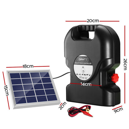 Giantz Fence Energiser 15KM Solar Powered 0.8J Electric