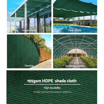 Instahut 90% Shade Cloth 1.83x20m Shadecloth Sail Heavy Duty Green