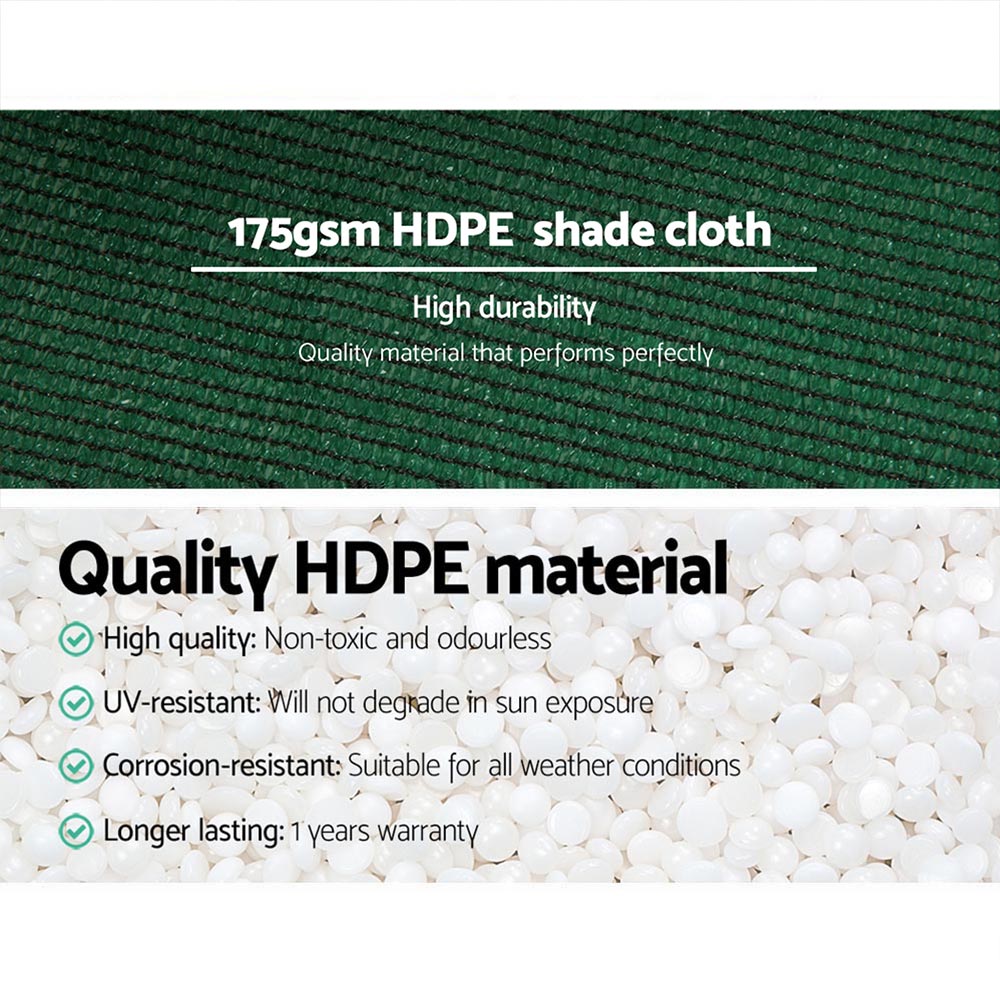 Instahut 70% Shade Cloth 1.83x30m Shadecloth Sail Heavy Duty Green